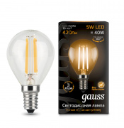 Лампа Gauss LED Filament Globe E14 5W 2700K 105801105