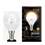 Лампа Gauss LED Globe E14 9.5W 3000K 105101110