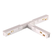 Гибкий токопроводящий соединитель для низковольтного шинопровода T-образный, белый Novotech Shino Fl