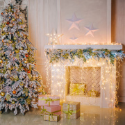 Гирлянда бахрома Eurosvet 100-001 белый 1,8*0,5м IP20