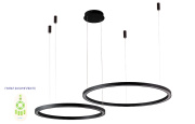 Подвесная люстра Crystal Lux FORTUNA SP123W LED D600+800 BLACK