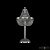 Настольная лампа Bohemia Ivele Crystal 1905 19051L4/H/25IV Ni