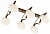 269-527-06 Светильник потолочный, SvetResurs, antic brass + walnut, E14 6*40W